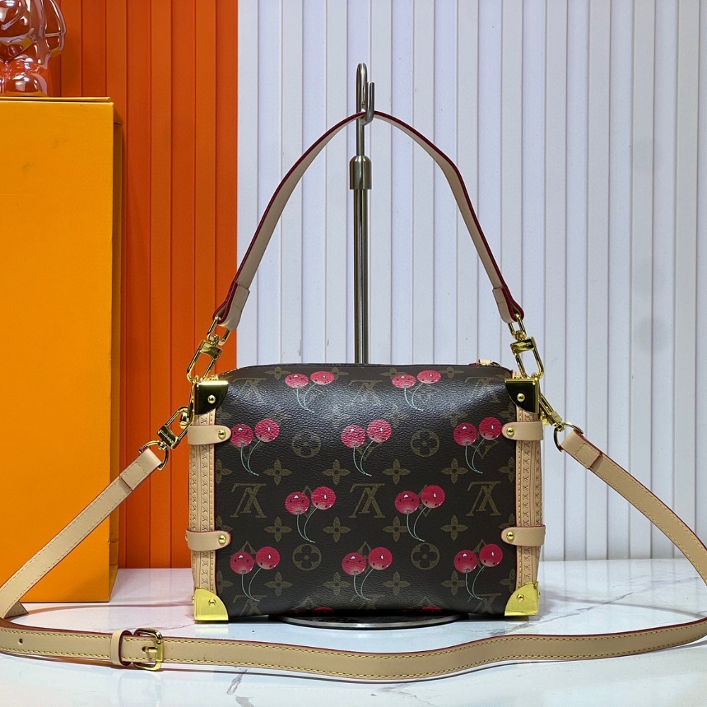 Louis Vuitton X Takashi Murakami Monogram Cerise Side Trunk MM 21cm Brown M14278 - Image 4