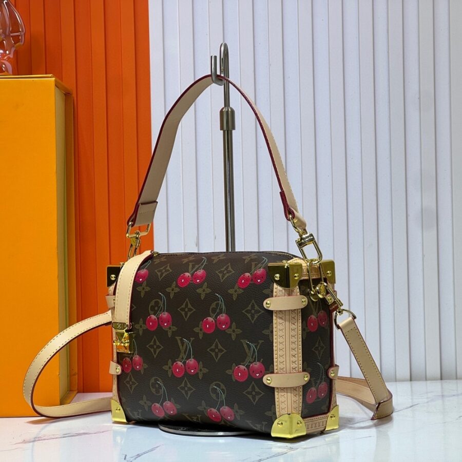 Alternative view of Louis Vuitton X Takashi Murakami Monogram Cerise Side Trunk MM 21cm Brown M14278