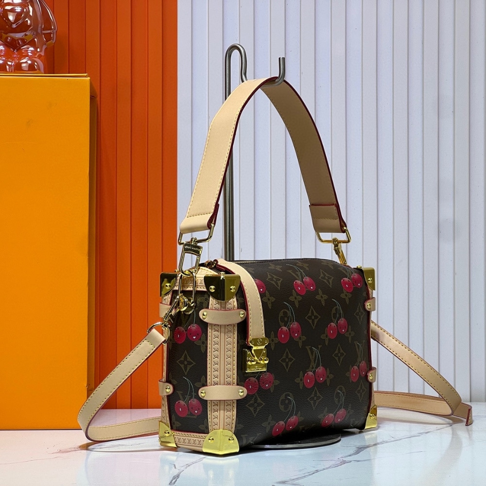 Louis Vuitton X Takashi Murakami Monogram Cerise Side Trunk MM 21cm Brown M14278 - Image 3