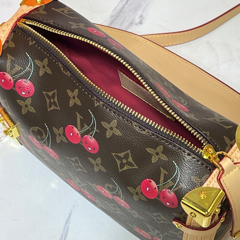 Louis Vuitton X Takashi Murakami Monogram Cerise Side Trunk MM 21cm Brown M14278 - Image 6