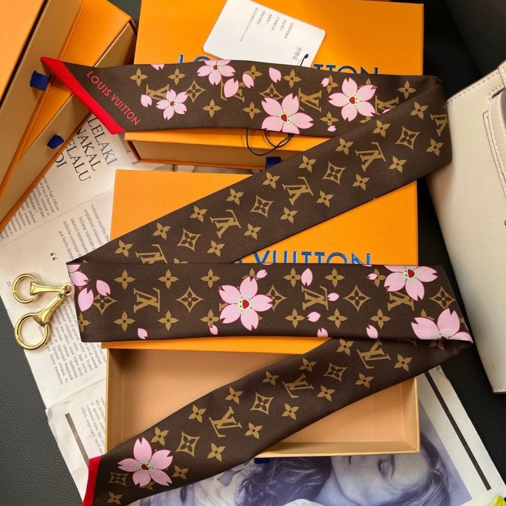 Louis Vuitton X Takashi Murakami Monogram Cherry Blossom Bandeau Bb In Tan 120cm M96084 - Image 2