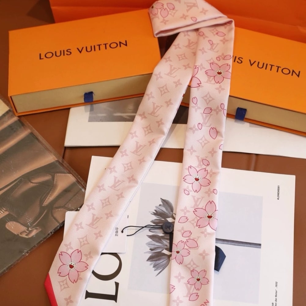 Louis Vuitton X Takashi Murakami Monogram Cherry Blossom Bandeau Bb In Rose 120cm M94969 - Image 3