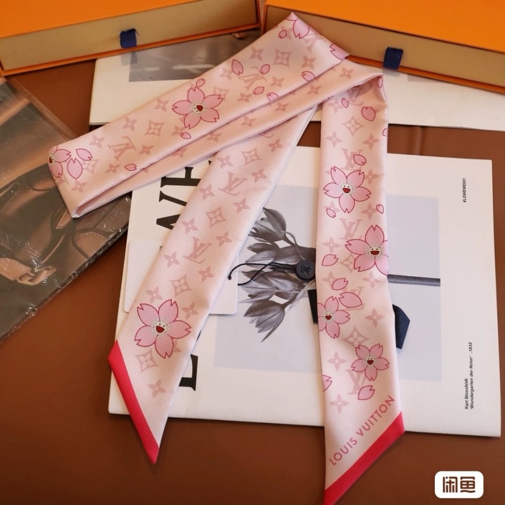 Louis Vuitton X Takashi Murakami Monogram Cherry Blossom Bandeau Bb In Rose 120cm M94969 - Image 4