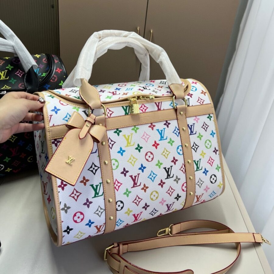 Alternative view of Louis Vuitton X Takashi Murakami Dog Bag Multicolore Blanc 40Cm M13741