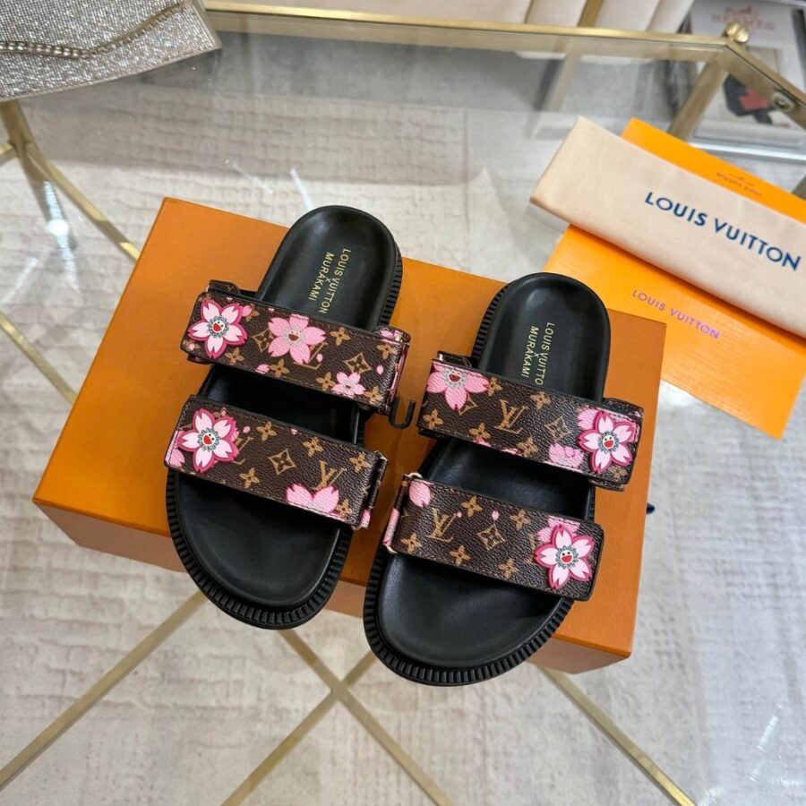 Alternative view of Louis Vuitton X Murakami Lv Sunset Flat Comfort Mule Sakura Brown 1agvyy