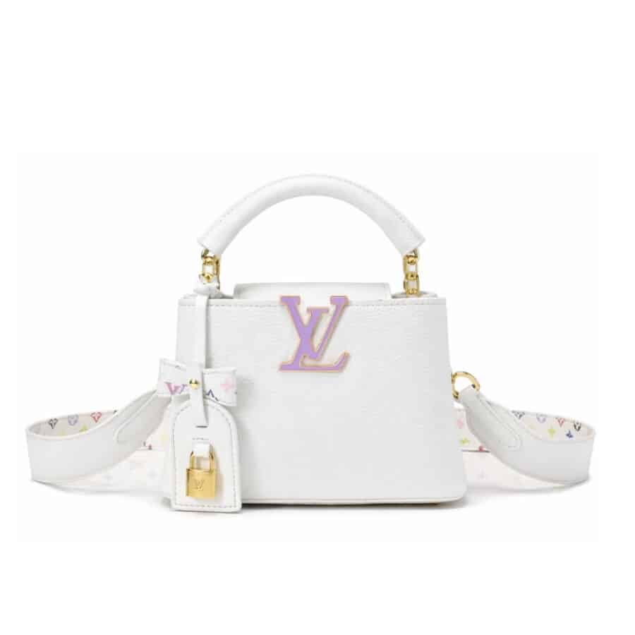 Louis Vuitton X Takashi Murakami Capucines Mini White 21Cm M13253