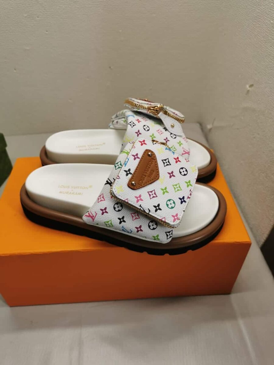 Alternative view of Louis Vuitton X Takashi Murakami Pool Pillow Flat Comfort Mule Blanc 1AGVQW