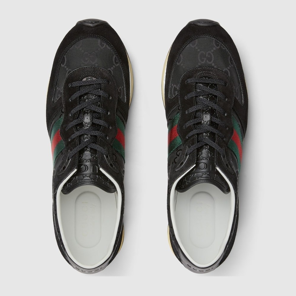 Gucci Men's Re Motion Sneaker Black Original Gg Canvas 832461 Aaew3 1042 - Image 4