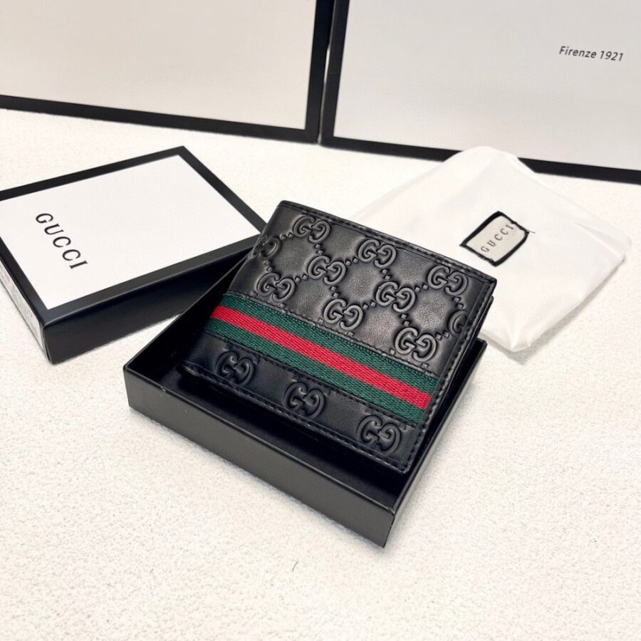 Alternative view of Gucci Guccissima Web Bifold Wallet Black 11cm
