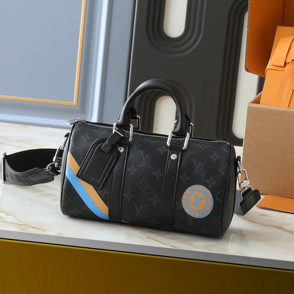 Louis Vuitton Keepall Bandoulière 25 Mon Monogram Black 25cm P01942 - Image 2