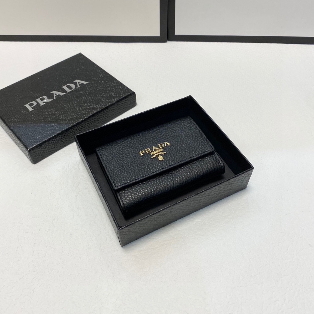 Prada Small Saffiano Wallet Black 10cm 1mh043 Zlp F061h - Image 4