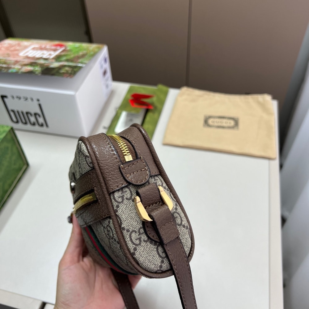 Gucci Ophidia Mini Bag Beige And Ebony 17Cm 517350 96IWS 8745 - Image 4