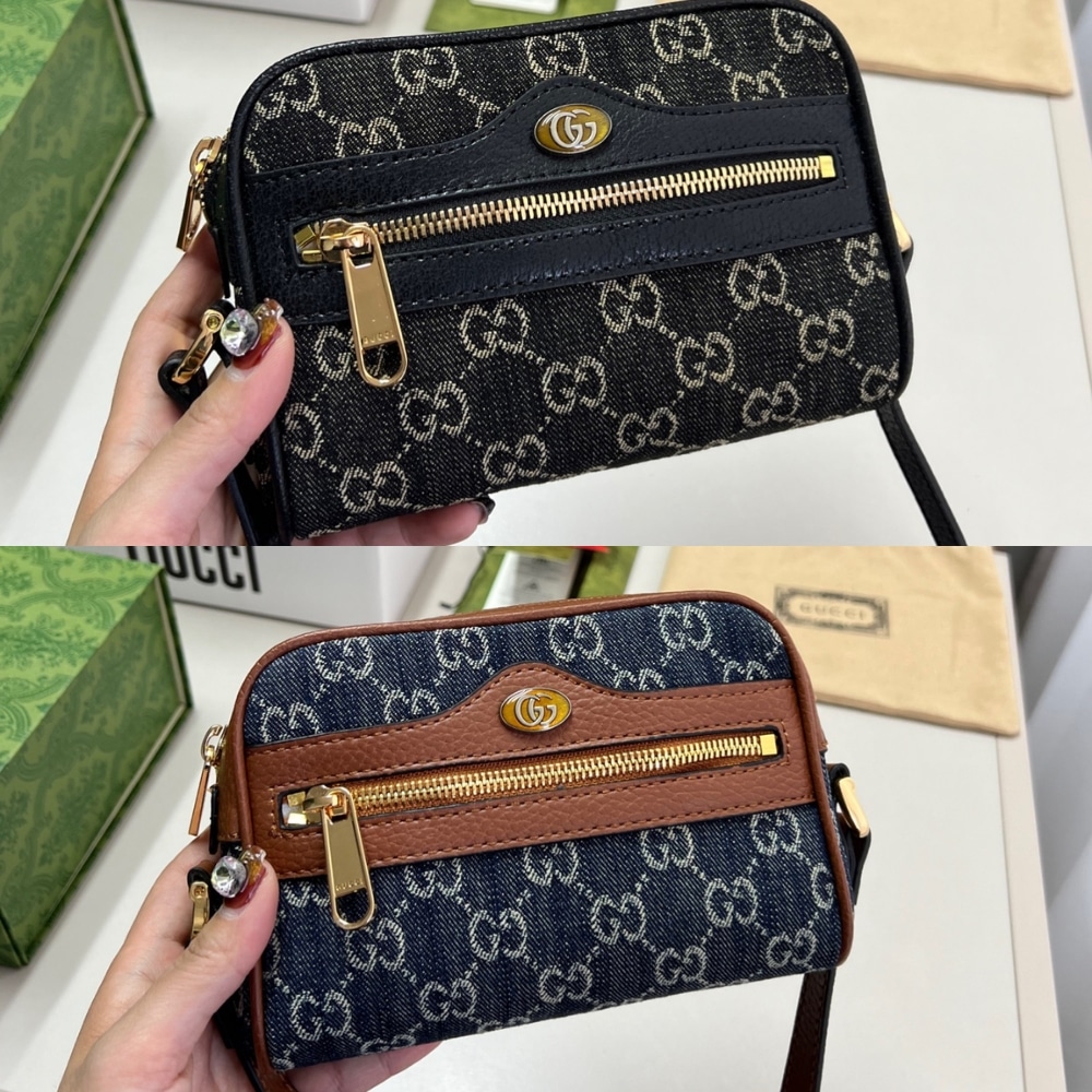 Gucci Ophidia GG Mini Denim Blue And Brown 17Cm 517350 2KQGG 8375 - Image 3