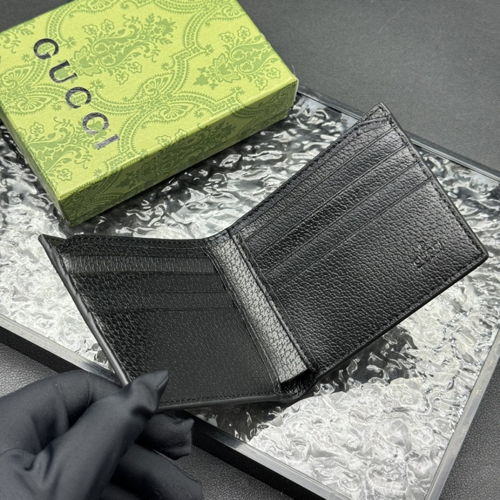 Gucci Animalier Bi Fold Wallet Black 11cm 523664 Dj20t 1000 - Image 4