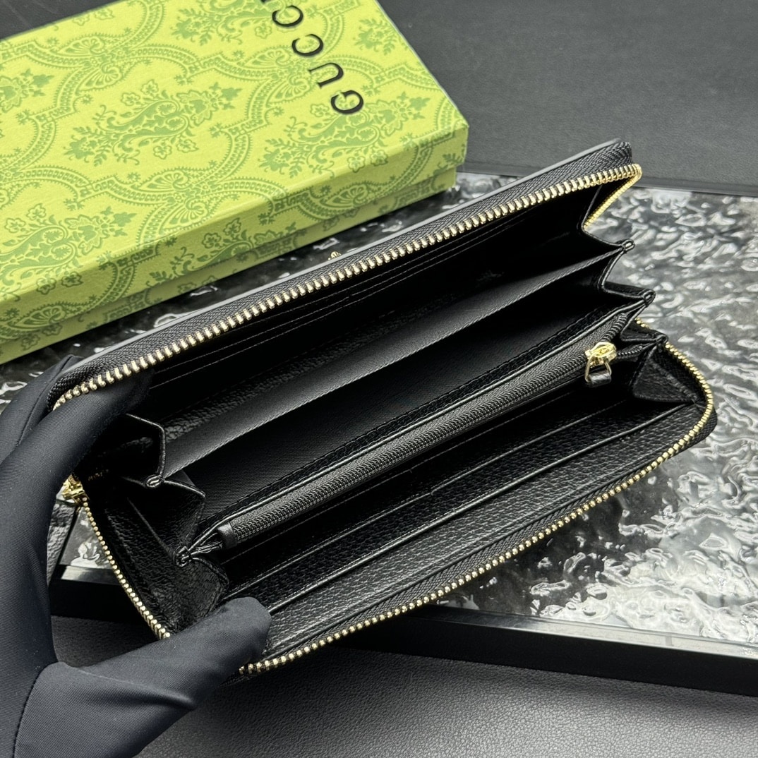 Gucci Animalier Leather Zip Around Wallet 19cm 523667 Dj20t 1000 - Image 4