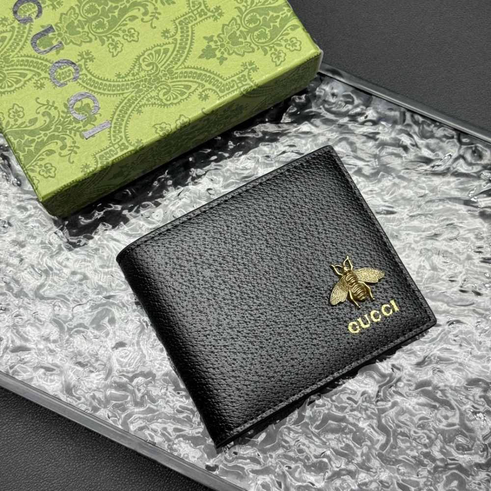 Gucci Animalier Bi Fold Wallet Black 11cm 523664 Dj20t 1000 - Image 2