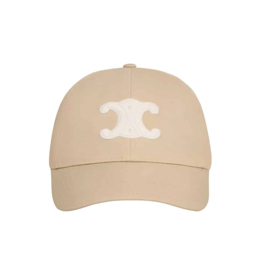 Celine Cc Cotton BaseBall Cap Beige