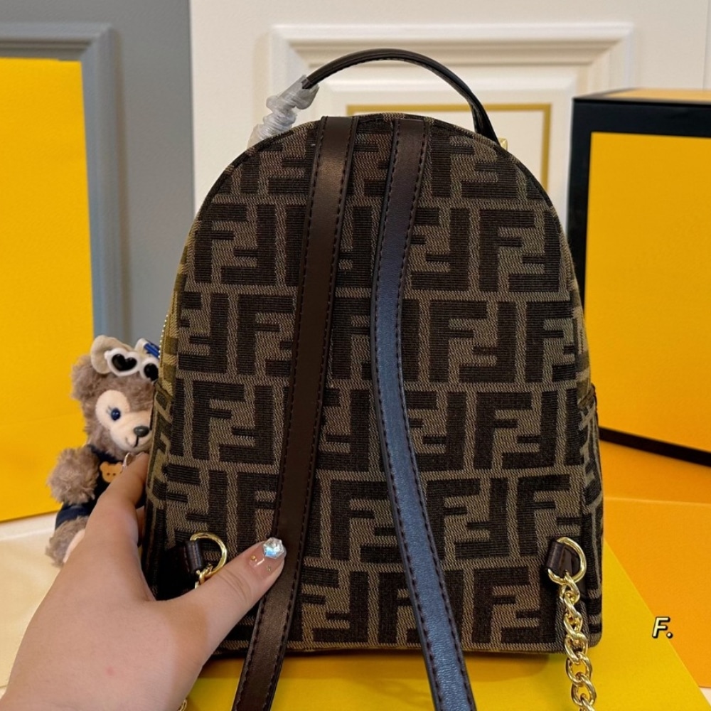 Fendi Mini Backpack Brown 22cm 8bz038a5tlf13vk - Image 6