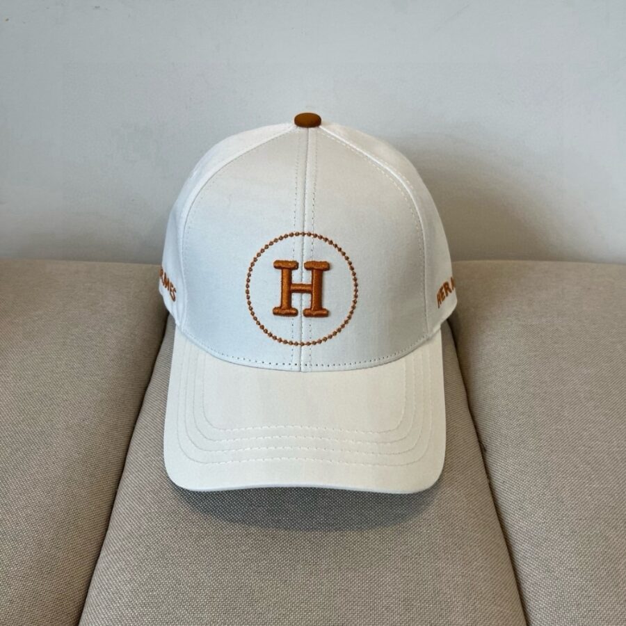 Alternative view of Hermes Baseball Cap White H Logo