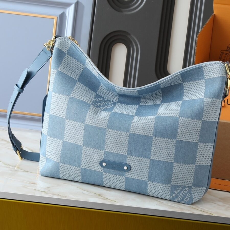 Alternative view of Louis Vuitton Vagabond Hobo Damier Denim Blue 48Cm N00202