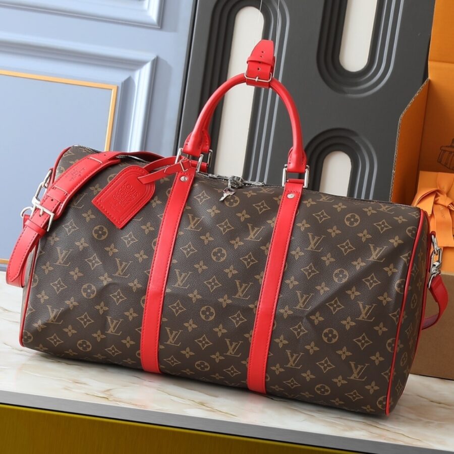 Alternative view of Louis Vuitton Keepall Bandoulière 45 Sari Red 50cm M13808