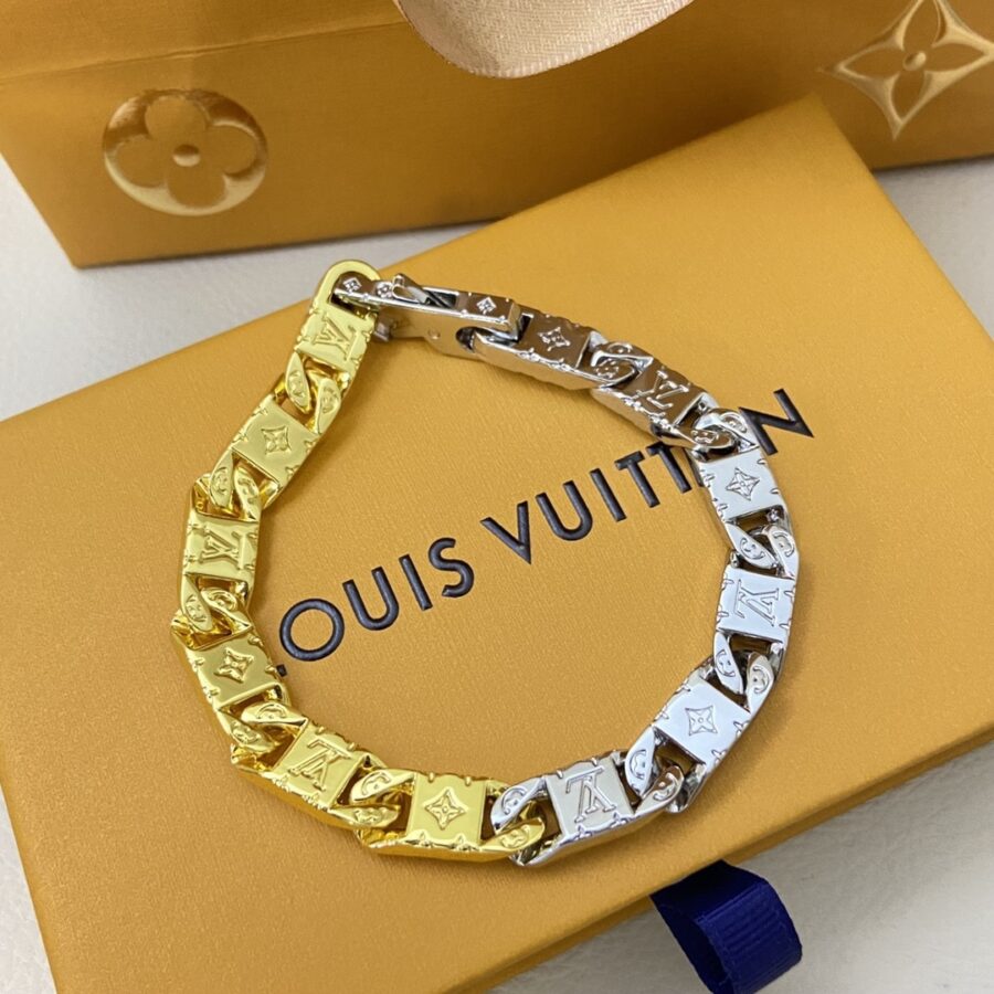Alternative view of Louis Vuitton Monogram Tied Up Bracelet Gold And Silver M1306l
