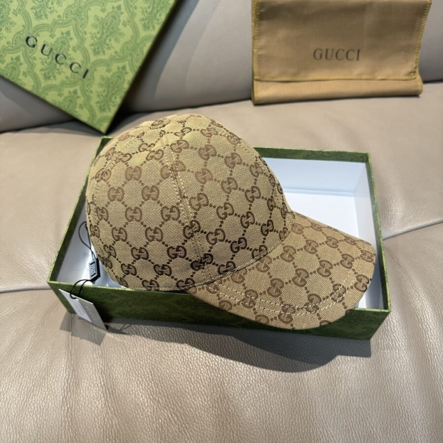 Alternative view of Gucci Gg Canvas Baseball Hat Camel And Dark Brown 807834 4hba8 9766