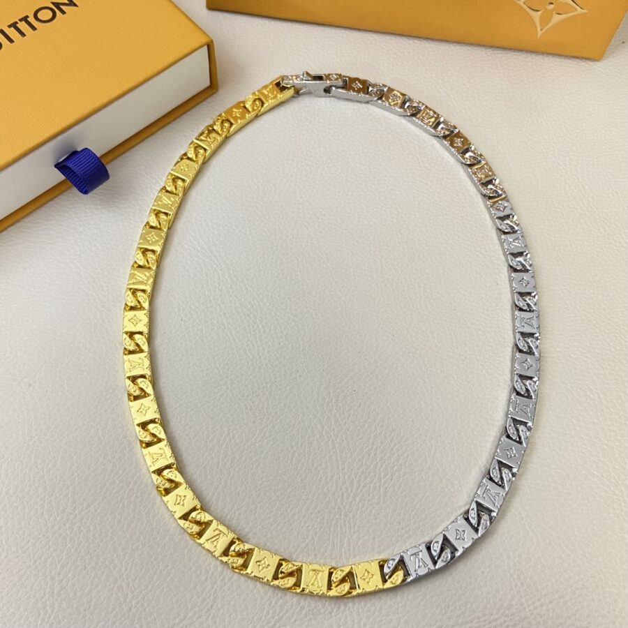 Alternative view of Louis Vuitton Monogram Tied Up Necklace Gold And Silver M02229