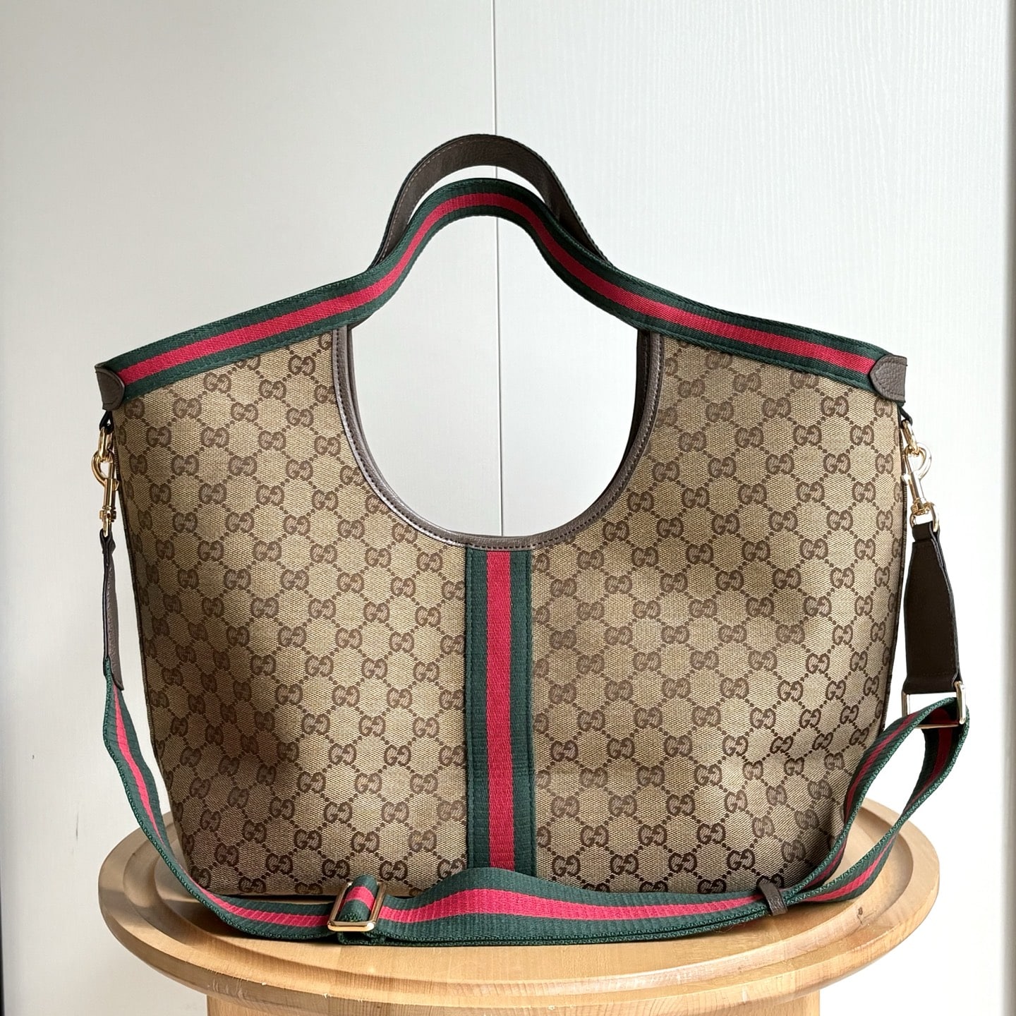 Gucci Giglio Large Tote Bag Beige And Dark Brown GG Canvas 60Cm 853971 FAFFP 2547 - Image 4