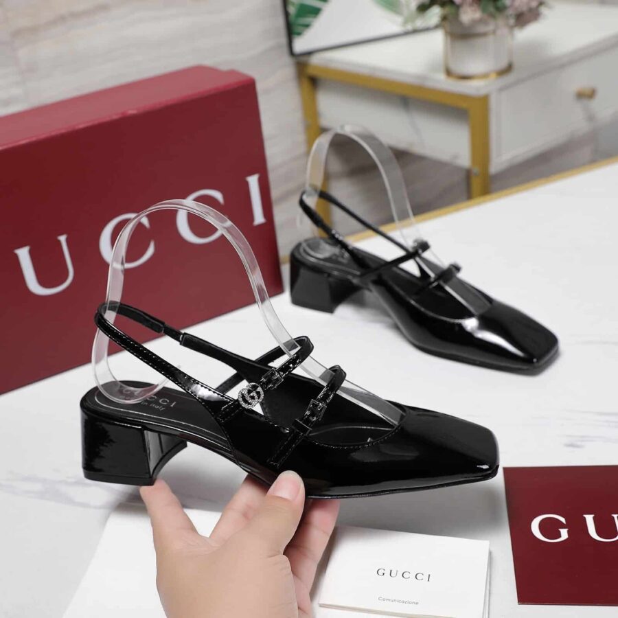 Alternative view of Gucci Women Pump With Double G Black Leather 832474 Bnc80 1000