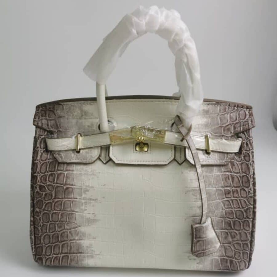 Alternative view of Hermes Birkin 30 Niloticus Himalaya Blanc Finish Gold Kelly 30Cm