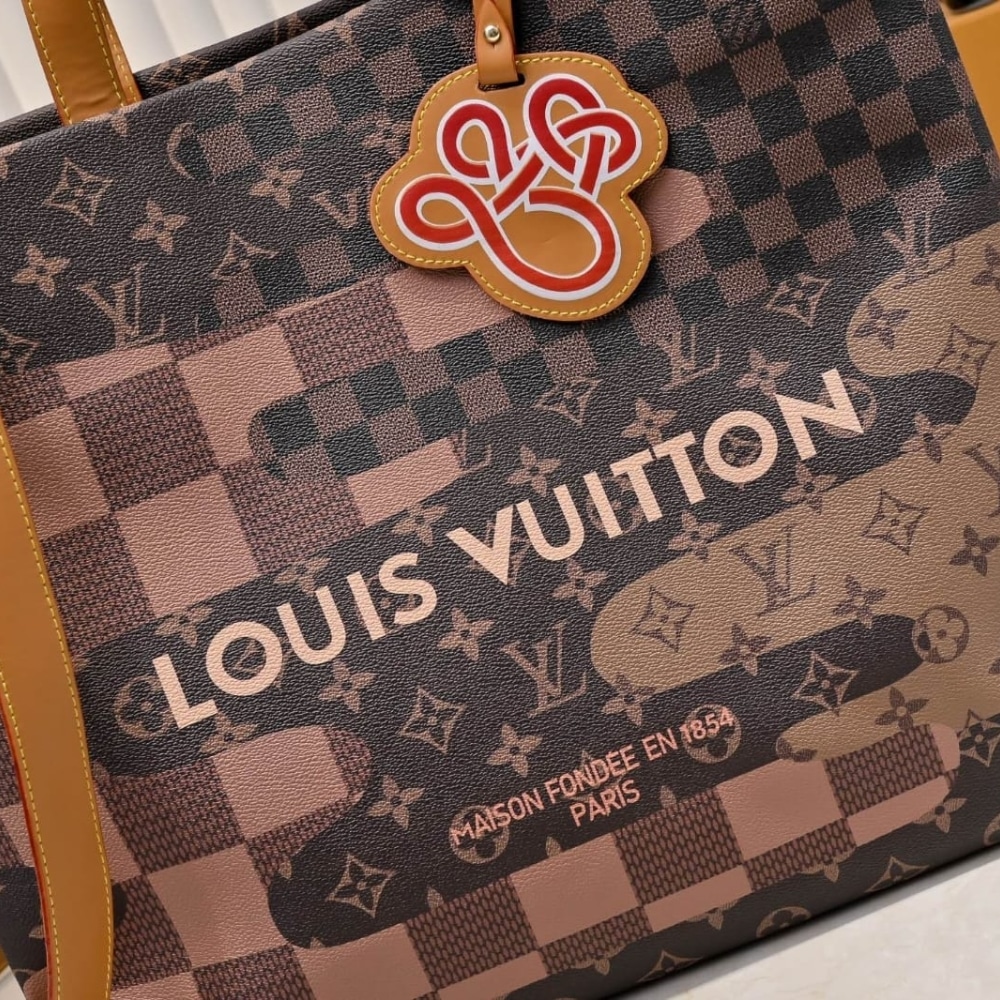 Louis Vuitton Shopper Tote MM Monogram Canvas Brown 40cm M15274 - Image 6