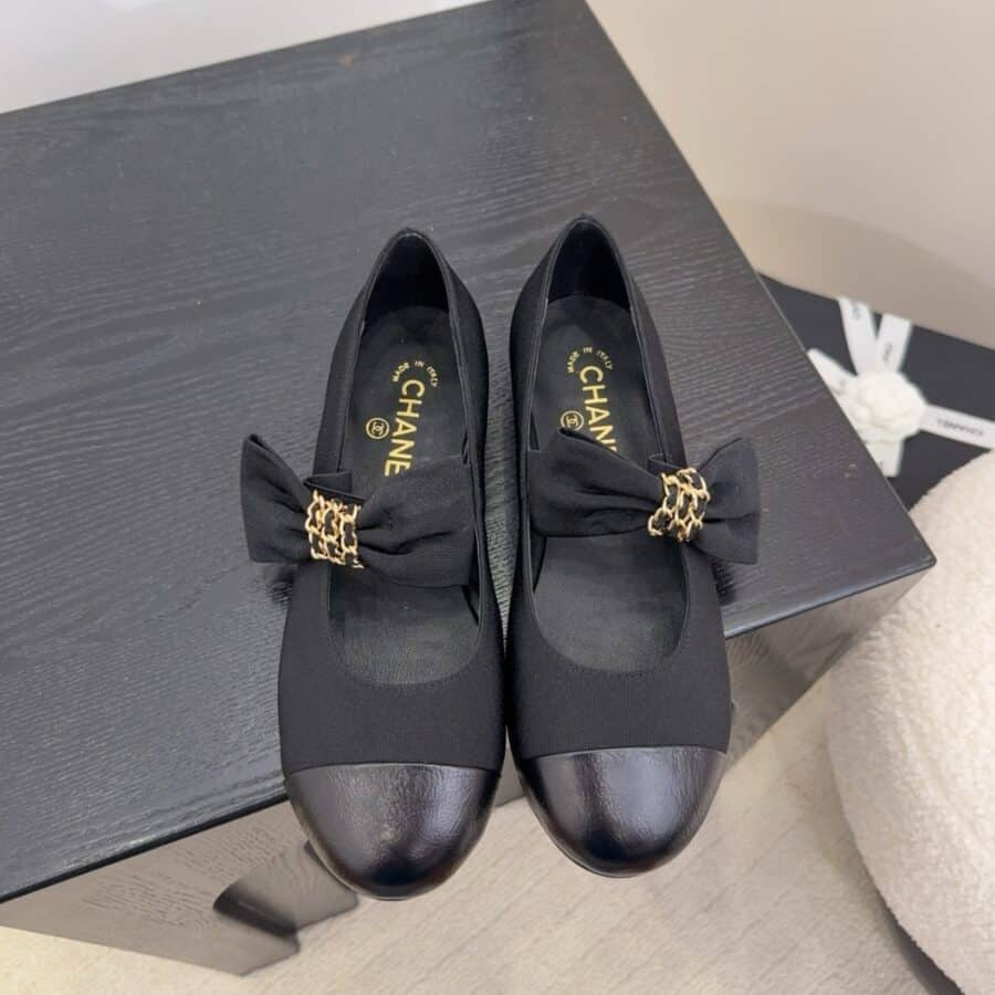 Alternative view of Chanel Mary Janes Grosgrain Black G46811 B22270 94305