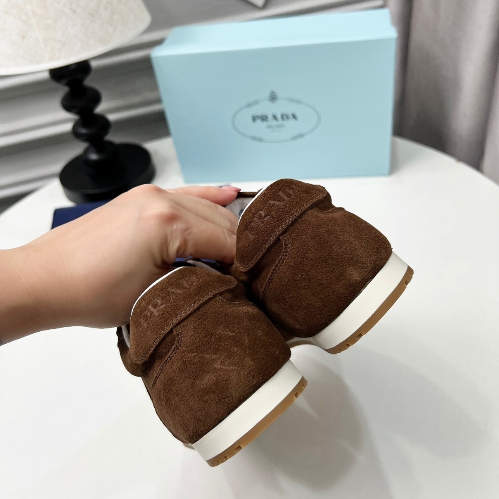 Prada Suede Sneakers Dark Brown 1e152o 054 F0324 F 020 - Image 5