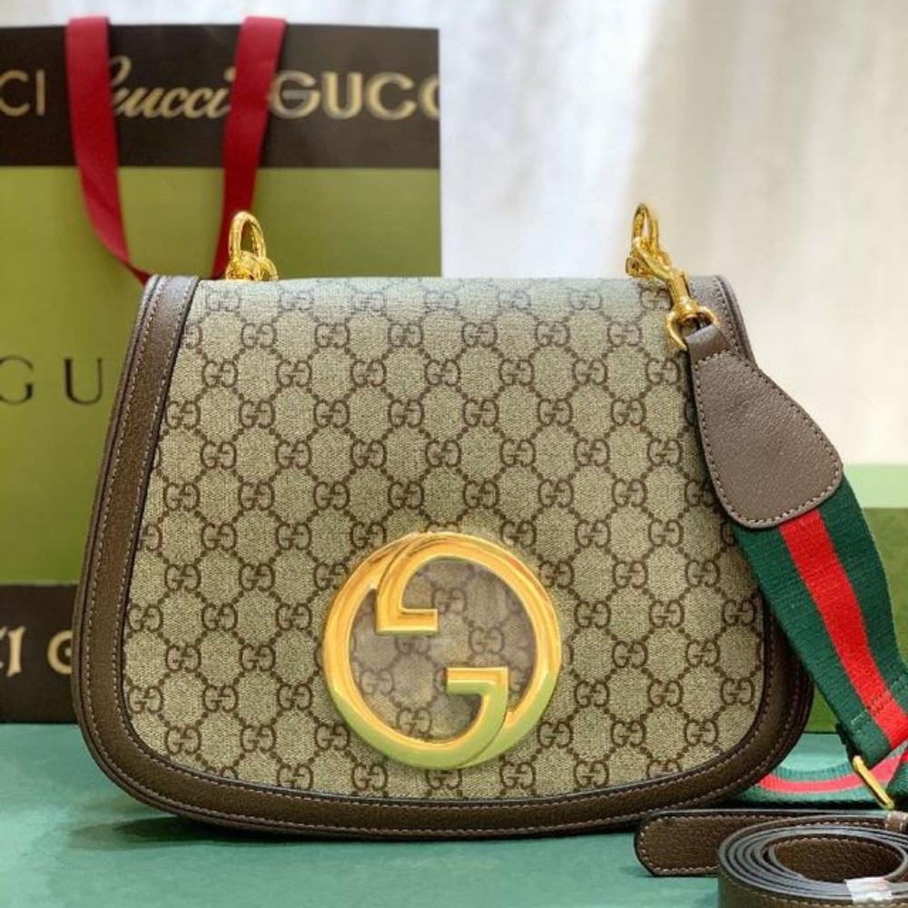 Gucci Blondie Medium Shoulder Bag Beige 29cm 699210 96iwg 8745 - Image 2