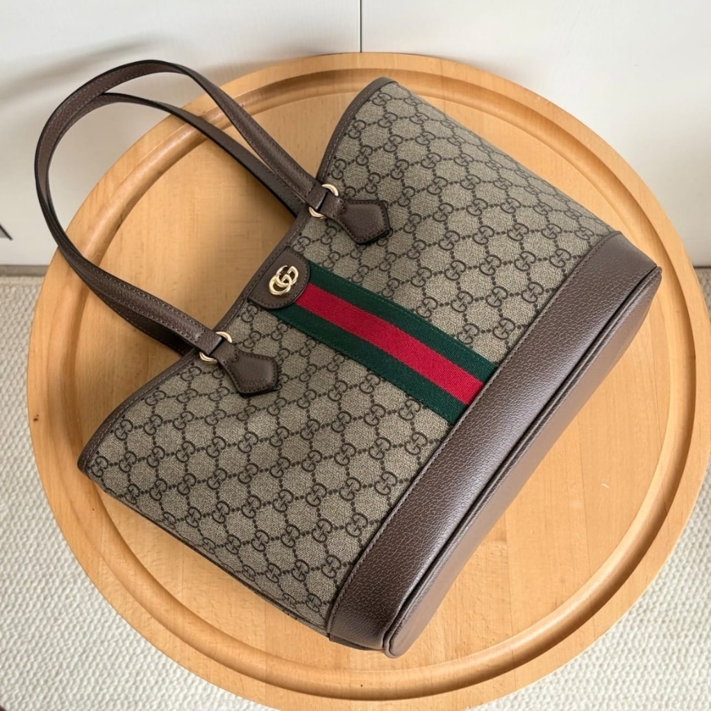 Gucci Ophidia Medium Tote Bag Beige And Brown GG Canvas 31Cm 836849 FAE0J 9867 - Image 5