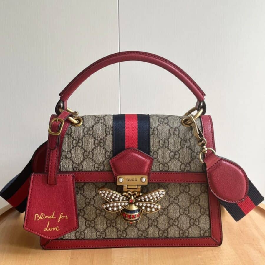 Alternative view of Gucci Queen Margaret GG Small Top Handle Bag Red 25cm 476541 9I6ST 8540