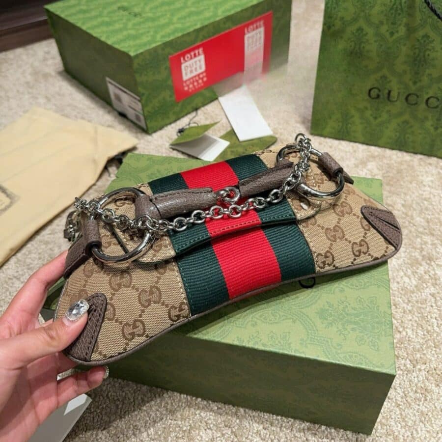 Alternative view of Gucci Horsebit Chain Small Shoulder Bag Beige 27Cm 764339 Facm2 8747