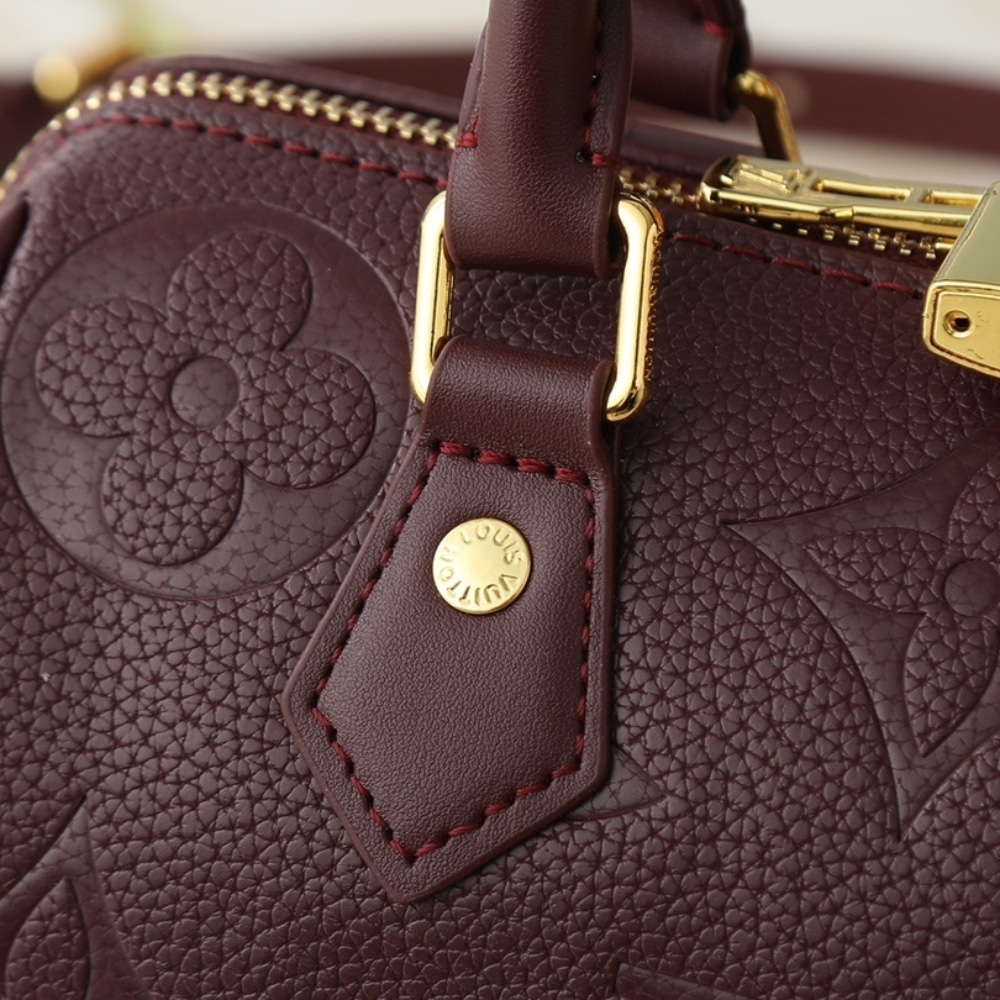 Louis Vuitton Speedy Bandouliere 20 Monogram Empreinte Grenat Red 20Cm M25929 - Image 10
