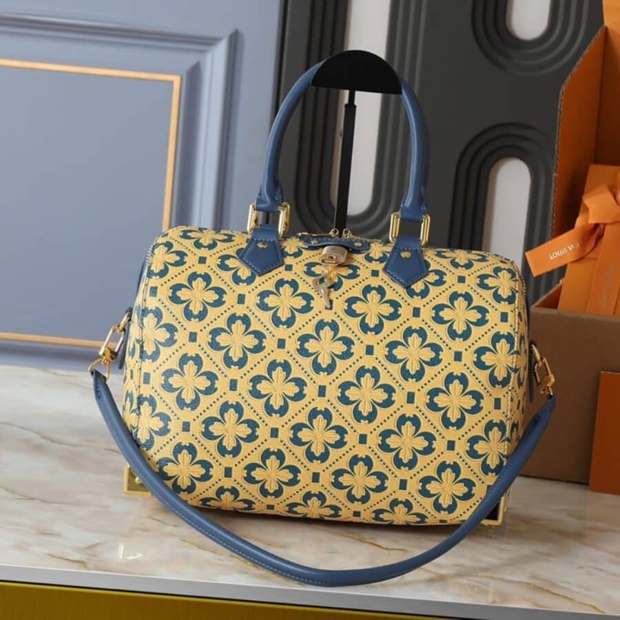 Alternative view of Louis Vuitton Speedy Trunk 25 Blue And Gold 27Cm M27411