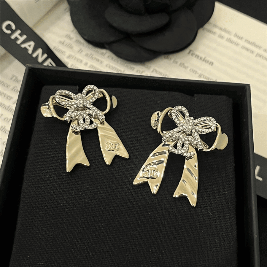 Alternative view of Chanel Stud Earrings With Gold Abg598 B22434 U4561