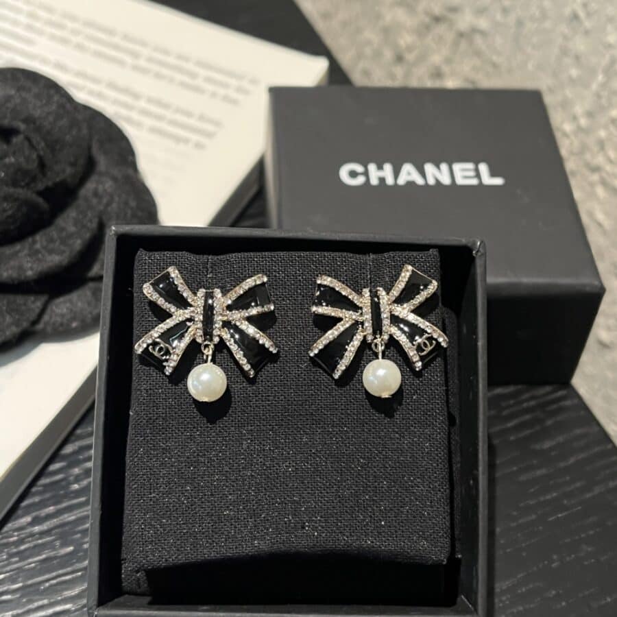 Alternative view of Chanel Cc Costume Earrings Black Abg402 B21902 U3576