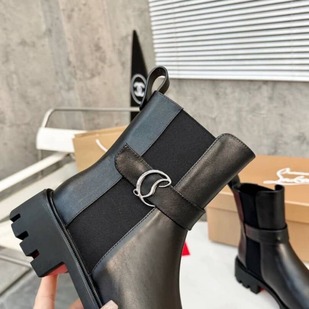 Christian Louboutin CL Chelsea Booty Lug Black 1230304BK01 - Image 6