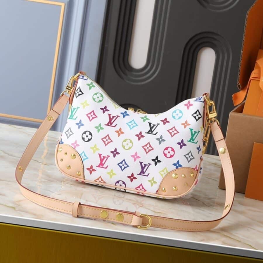 Alternative view of Louis Vuitton X Takashi Murakami Boulogne PM White 26m M27790
