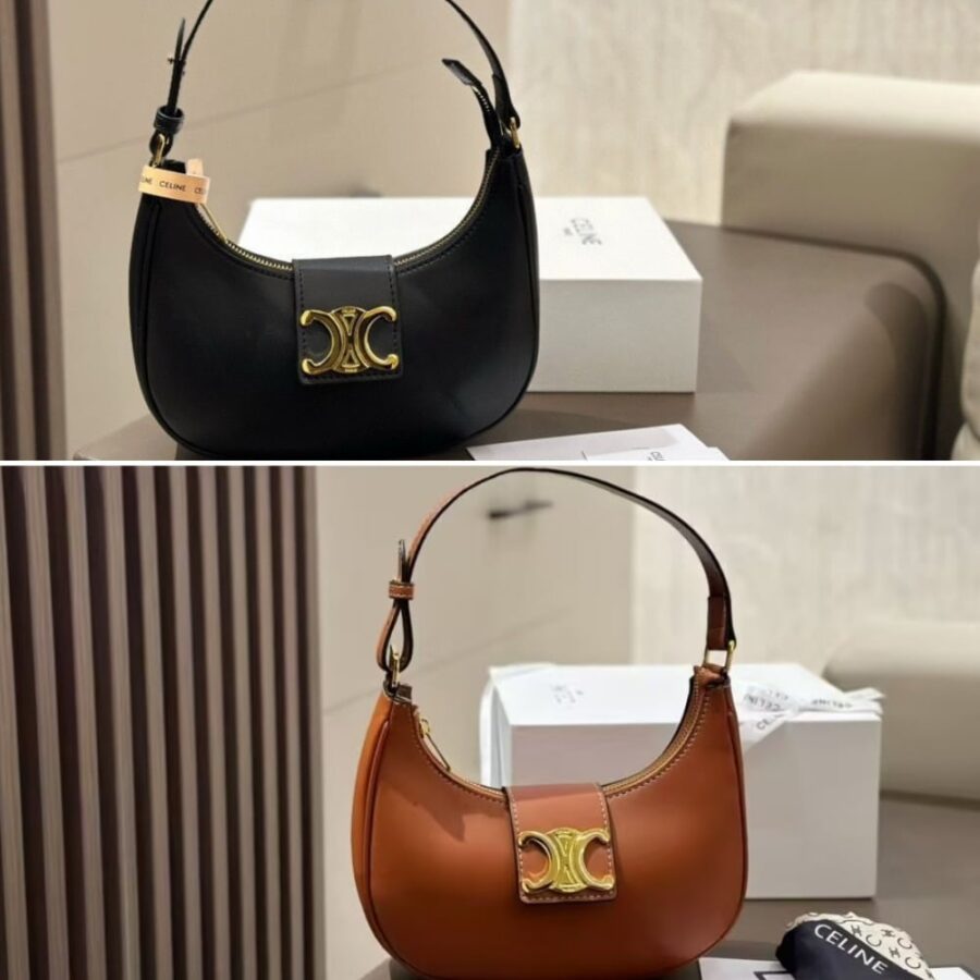 Alternative view of Celine Medium Ava Triomphe Bag In Smooth Tan 24Cm 114493Dgq 04Lu