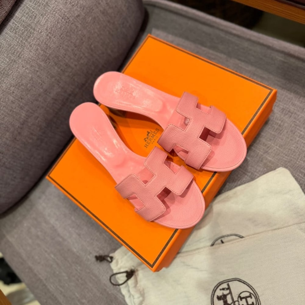 Hermes Oasis Sandals Rose Pale H151215Z VR360 - Image 2