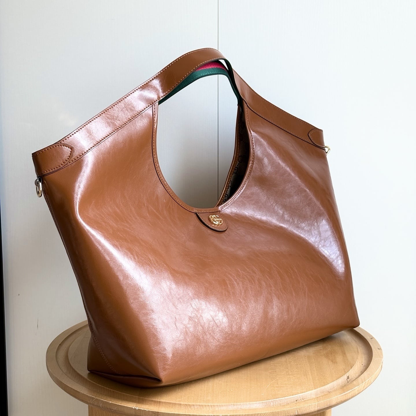 Gucci Giglio Large Tote Bag Dark Brown Leather 60Cm 853971 AAF2H 7645 - Image 5