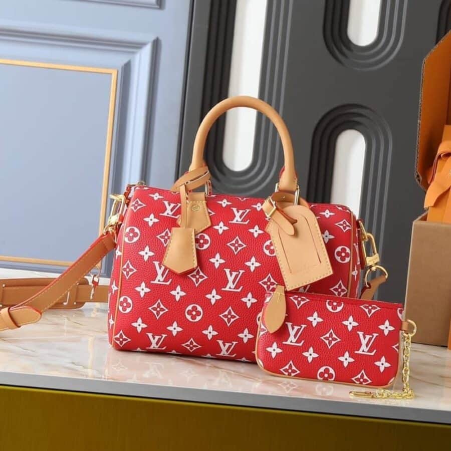 Alternative view of Louis Vuitton Speedy P9 Bandoulière 25 Autres Cuir Monogram Red 25Cm M24425