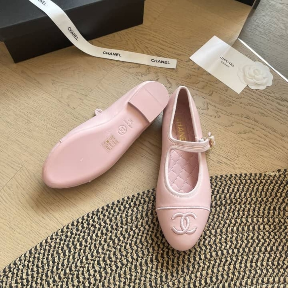 Chanel Mary Jane Ballet Flat Ligh Pink - Image 4