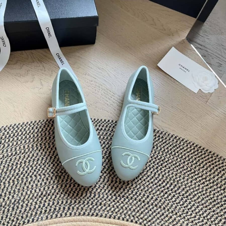 Alternative view of Chanel Mary Jane Ballet Flat Light Blue
